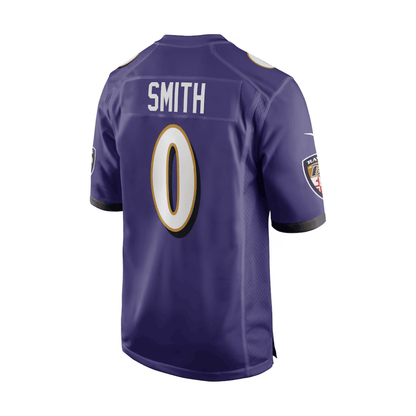 Roquan Smith 0 Baltimore Ravens 2025 Pro Bowl Patch Game Men Jersey - Purple