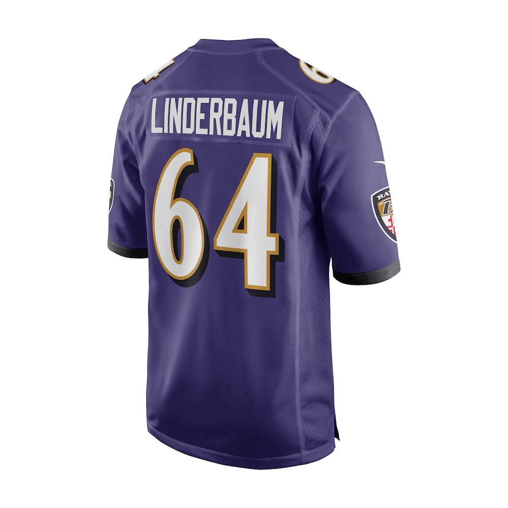 Tyler Linderbaum 64 Baltimore Ravens 2025 Pro Bowl Patch Game Men Jersey - Purple
