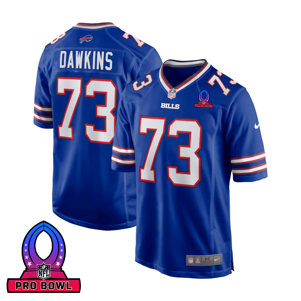 Dion Dawkins 73 Buffalo Bills 2025 Pro Bowl Patch Game Men Jersey - Royal