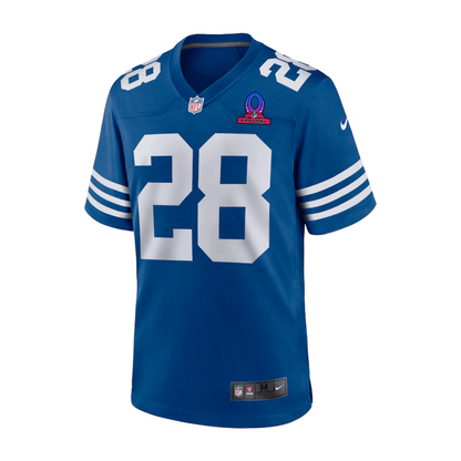 Jonathan Taylor 28 Indianapolis Colts 2025 Pro Bowl Patch Game Men Jersey - Royal