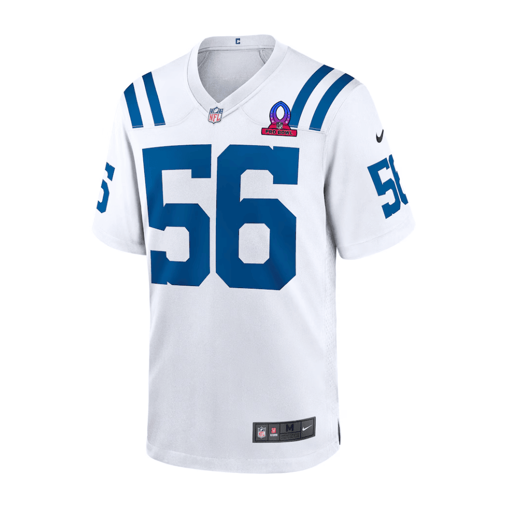 Quenton Nelson 56 Indianapolis Colts 2025 Pro Bowl Patch Game Men Jersey - White
