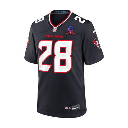 Joe Mixon 28 Houston Texans 2025 Pro Bowl Patch Game Men Jersey - Navy