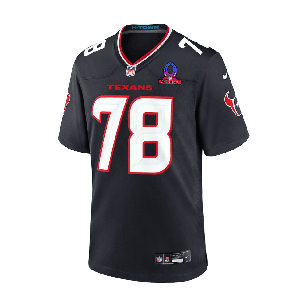 Laremy Tunsil 78 Houston Texans 2025 Pro Bowl Patch Game Men Jersey - Navy