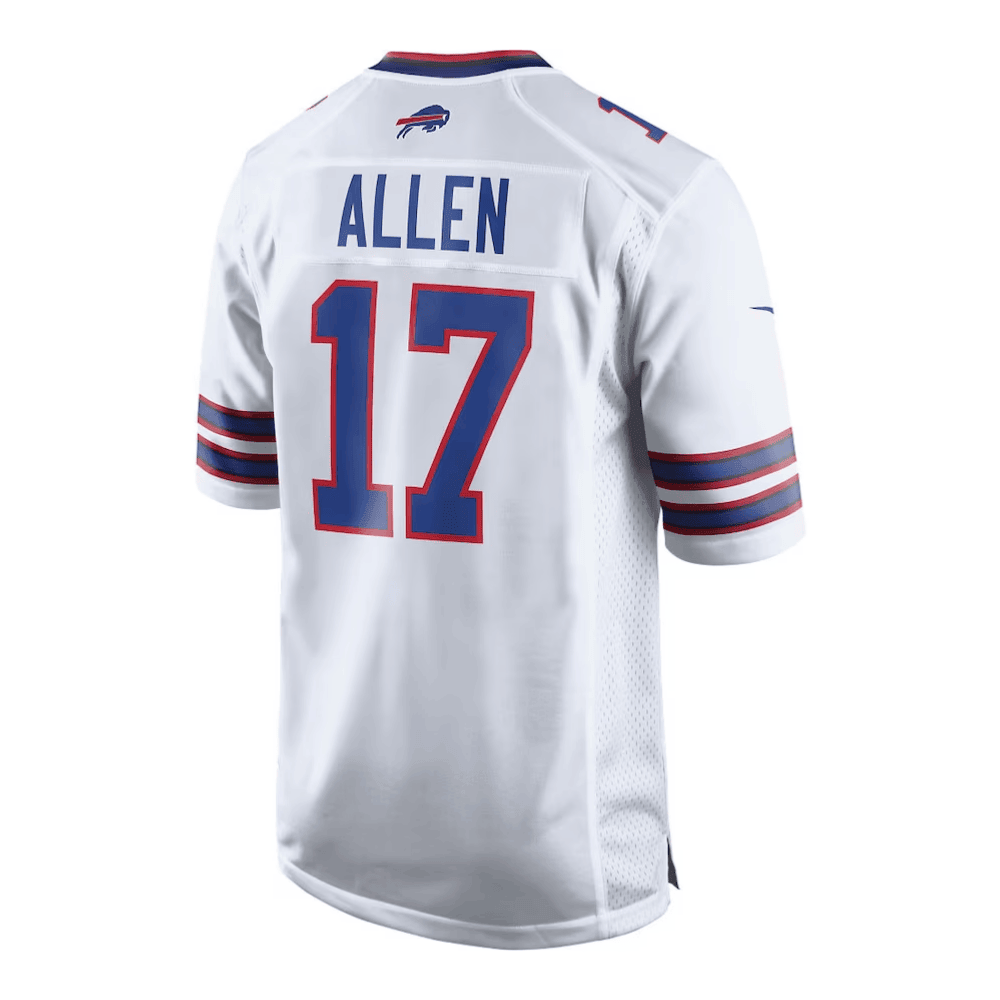 Josh Allen 17 Buffalo Bills 2025 Pro Bowl Patch Game Men Jersey - White