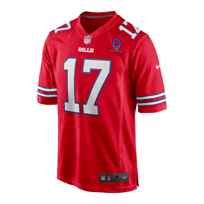 Josh Allen 17 Buffalo Bills 2025 Pro Bowl Patch Alternate Game Men Jersey - Red