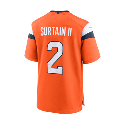 Patrick Surtain II 2 Denver Broncos 2025 Pro Bowl Patch Game Men Jersey - Orange