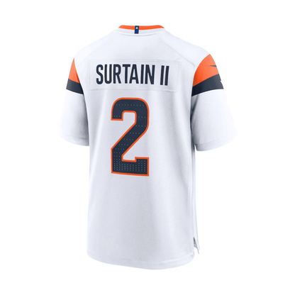 Patrick Surtain II 2 Denver Broncos 2025 Pro Bowl Patch Game Men Jersey - White