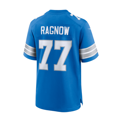 Frank Ragnow 77 Detroit Lions 2025 Pro Bowl Patch Game Men Jersey - Blue