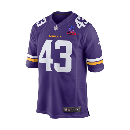Andrew Van Ginkel 43 Baltimore Ravens 2025 Pro Bowl Patch Game Men Jersey - Purple