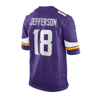 Justin Jefferson 18 Baltimore Ravens 2025 Pro Bowl Patch Game Men Jersey - Purple