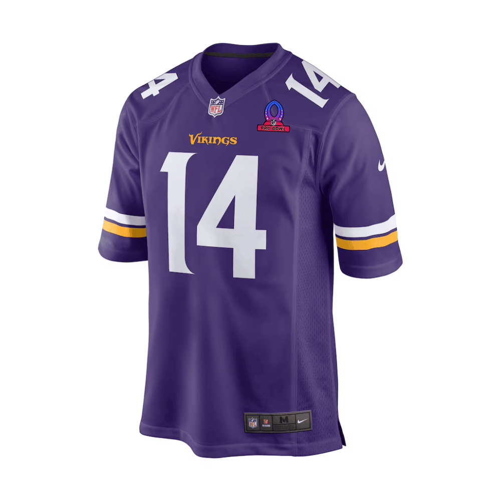 Sam Darnold 14 Baltimore Ravens 2025 Pro Bowl Patch Game Men Jersey - Purple