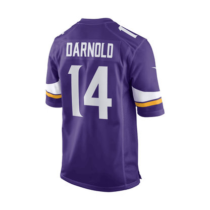 Sam Darnold 14 Baltimore Ravens 2025 Pro Bowl Patch Game Men Jersey - Purple