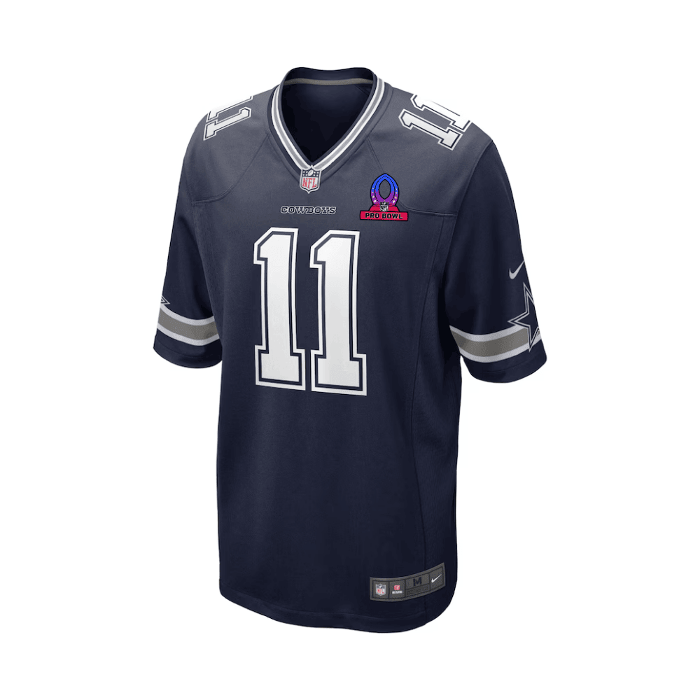 Micah Parsons 11 Dallas Cowboys 2025 Pro Bowl Patch Game Men Jersey - Navy