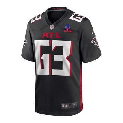 Chris Lindstrom 63 Atlanta Falcons 2025 Pro Bowl Patch Game Men Jersey - Black
