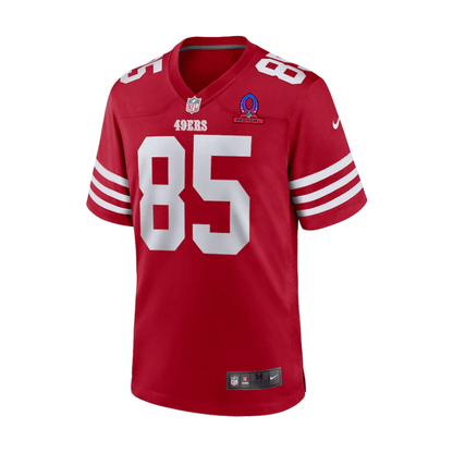 George Kittle 85 San Francisco 49ers 2025 Pro Bowl Patch Game Men Jersey - Scarlet