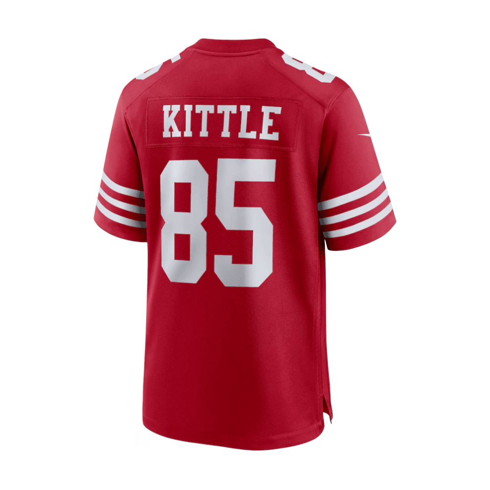 George Kittle 85 San Francisco 49ers 2025 Pro Bowl Patch Game Men Jersey - Scarlet
