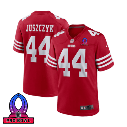 Kyle Juszczyk 44 San Francisco 49ers 2025 Pro Bowl Patch Game Men Jersey - Scarlet