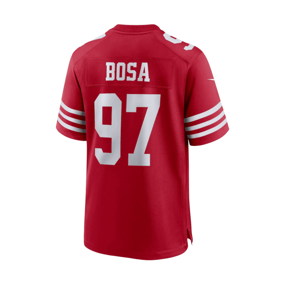Nick Bosa 97 San Francisco 49ers 2025 Pro Bowl Patch Game Men Jersey - Scarlet