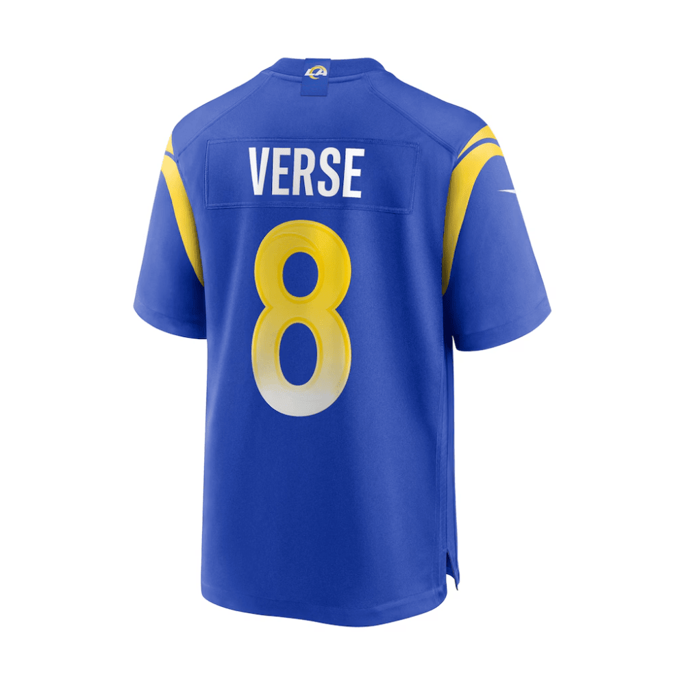 Jared Verse 8 Los Angeles Rams 2025 Pro Bowl Patch Game Men Jersey - Royal