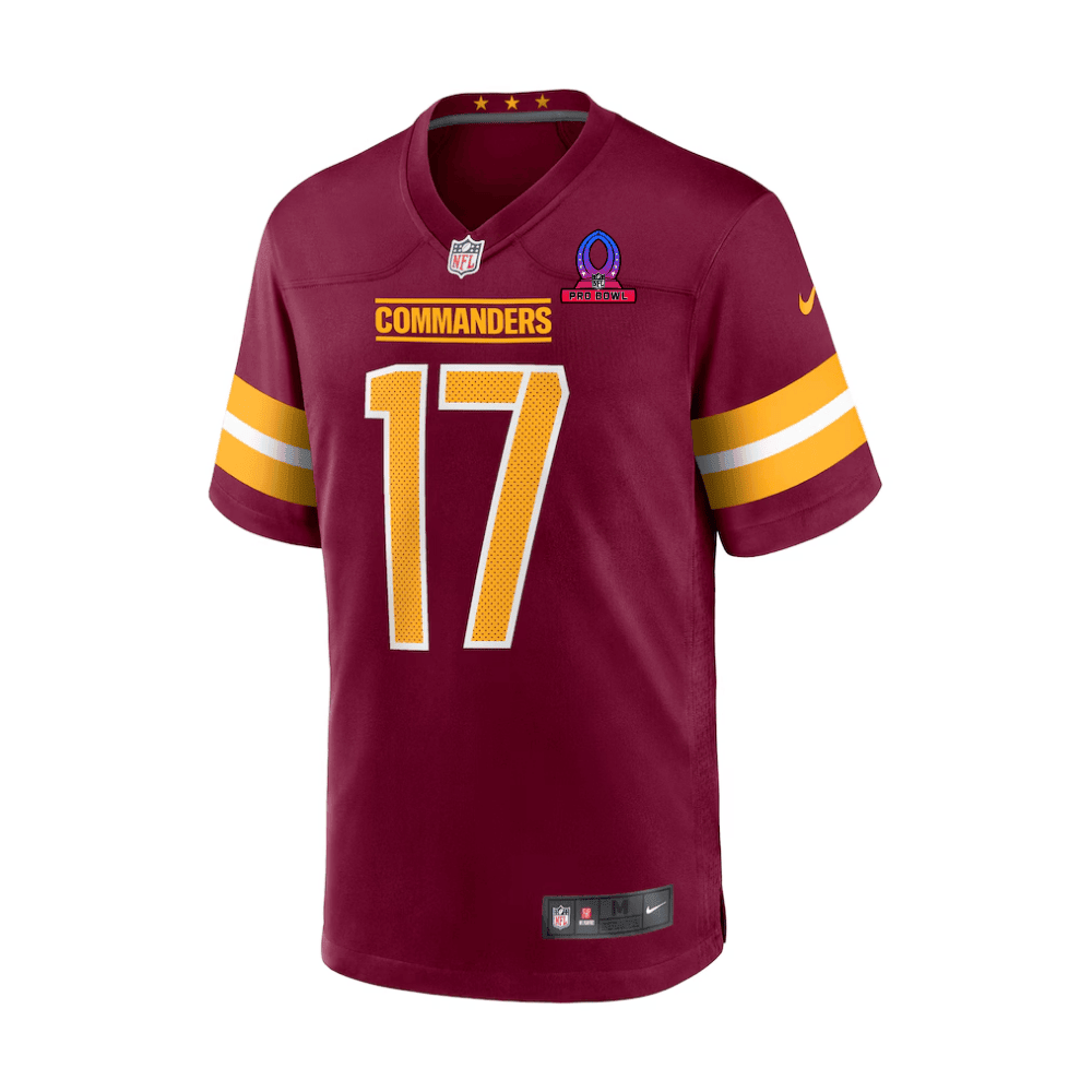 Terry McLaurin 17 Washington Commanders 2025 Pro Bowl Patch Game Men Jersey - Burgundy