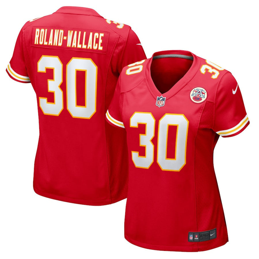Chris Roland-Wallace 30 Kansas City Chiefs Women's Game Jersey - Red
