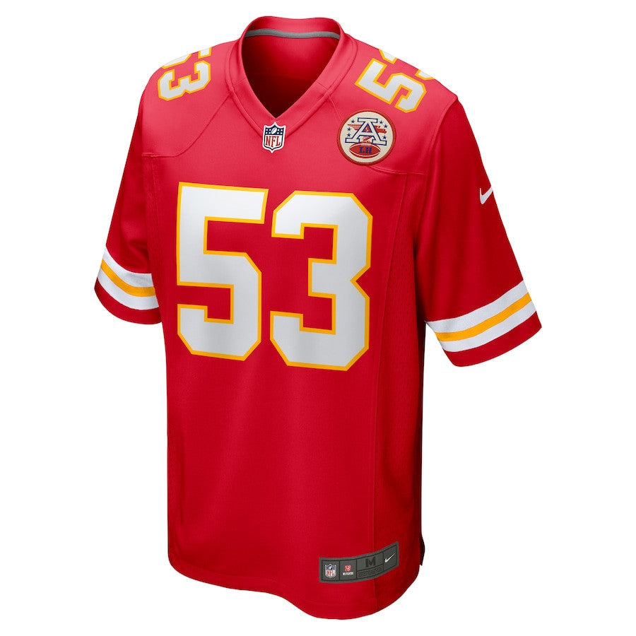 BJ Thompson 53 Kansas City Chiefs Game Men Jersey - Red