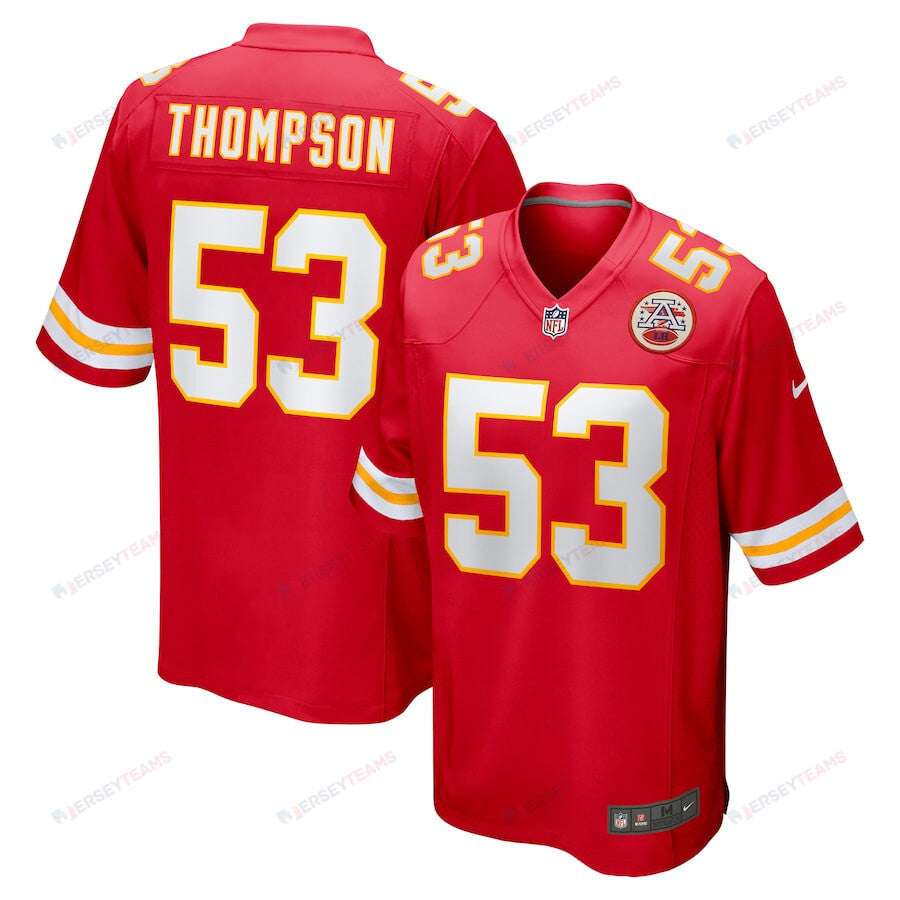 BJ Thompson 53 Kansas City Chiefs Game Men Jersey - Red