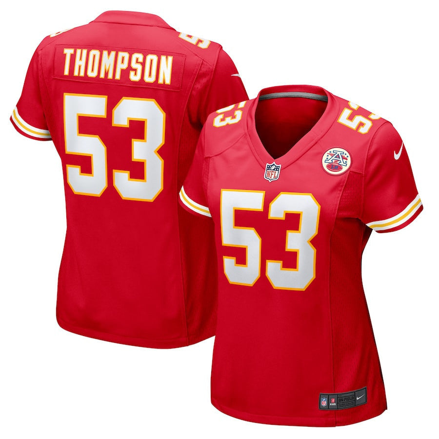 BJ Thompson 53 Kansas City Chiefs Women's Game Jersey - Red