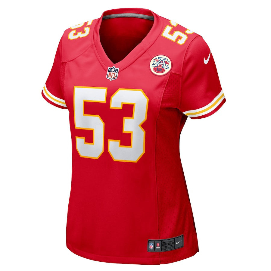 BJ Thompson 53 Kansas City Chiefs Women's Game Jersey - Red