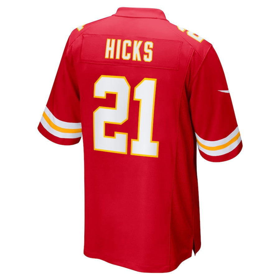 Jaden Hicks 21 Kansas City Chiefs Game Men Jersey - Red