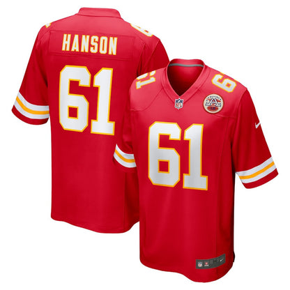 C.J. Hanson 61 Kansas City Chiefs Game Men Jersey - Red