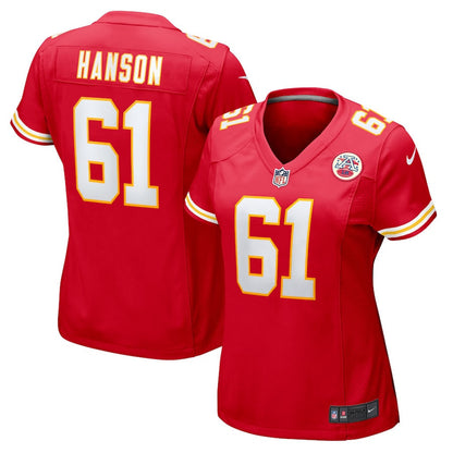 C.J. Hanson 61 Kansas City Chiefs Women's Game Jersey - Red