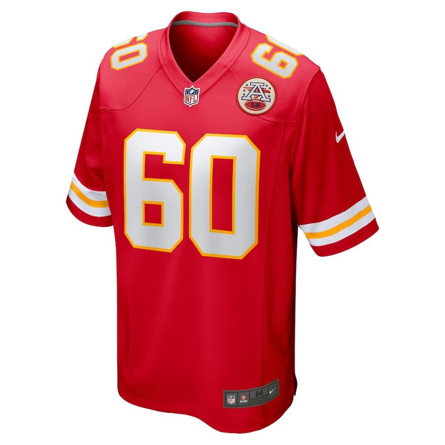 Hunter Nourzad 60 Kansas City Chiefs Game Men Jersey - Red