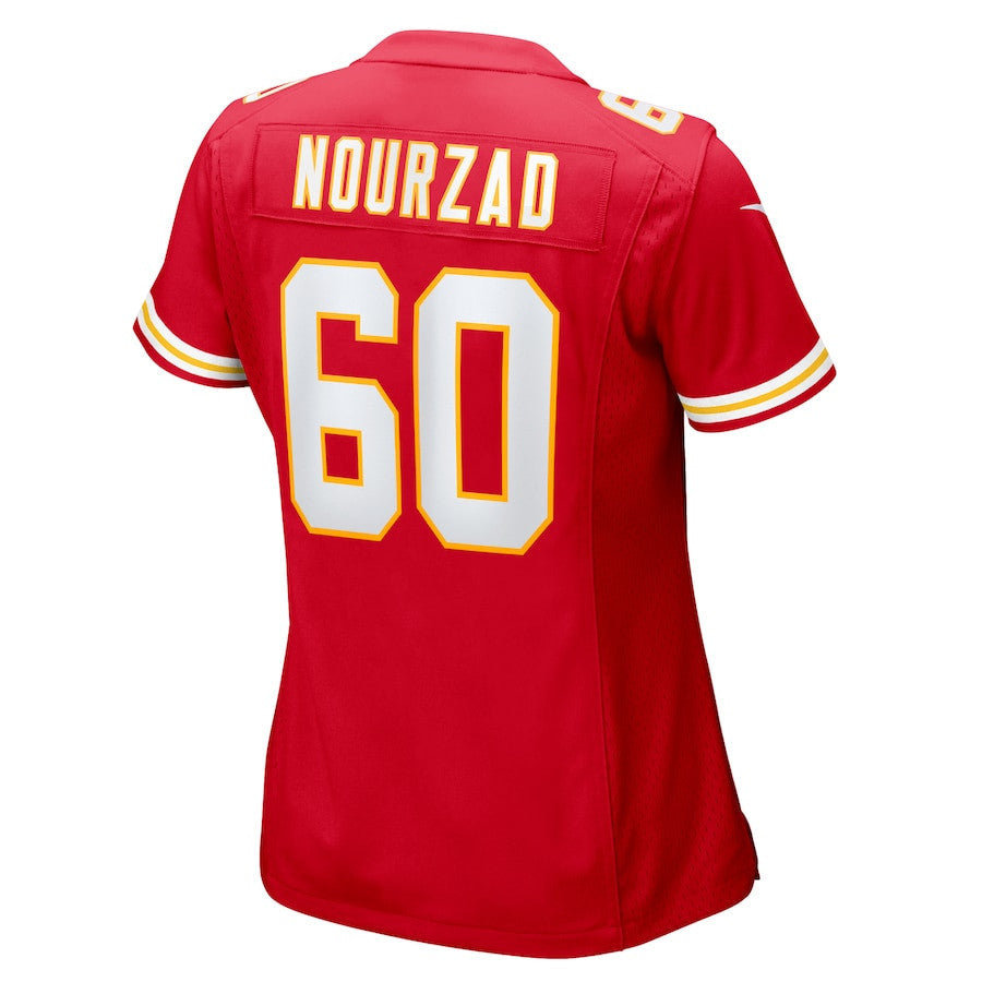 Hunter Nourzad 60 Kansas City Chiefs Women's Game Jersey - Red