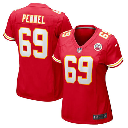Mike Pennel 69 Kansas City Chiefs Women's Game Jersey - Red