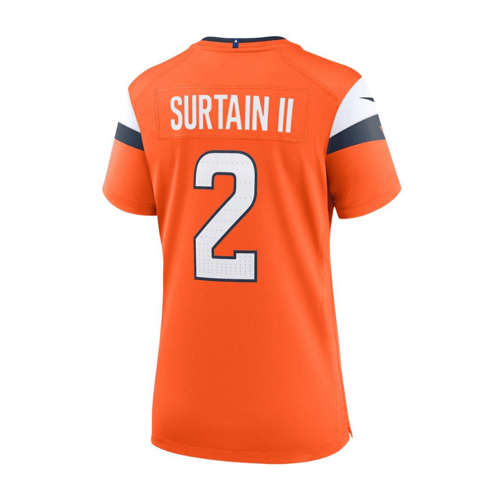 Patrick Surtain II 2 Denver Broncos 2025 Pro Bowl Patch Women Game Jersey - Orange