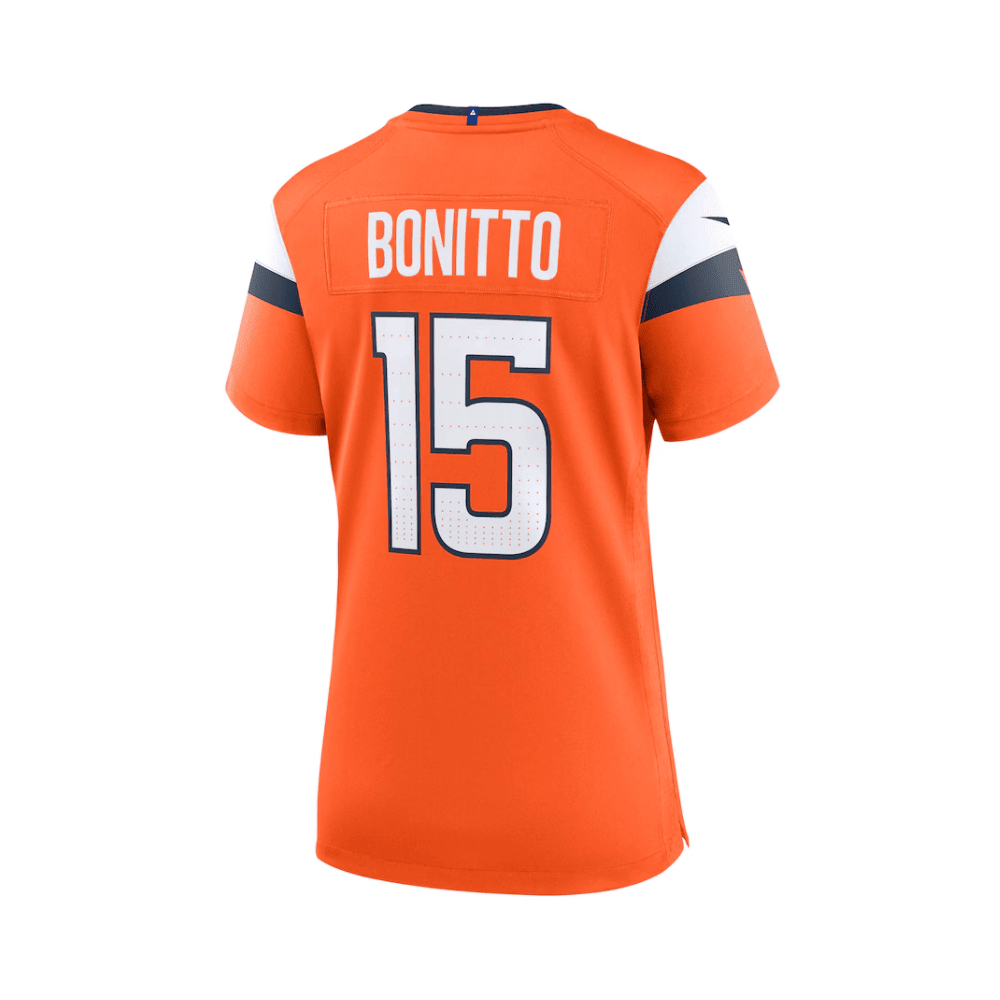 Nik Bonitto 15 Denver Broncos 2025 Pro Bowl Patch Women Game Jersey - Orange