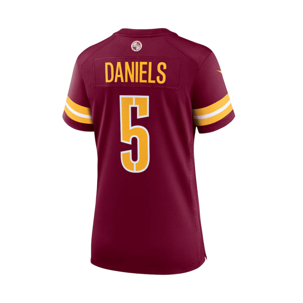 Jayden Daniels 5 Washington Commanders 2025 Pro Bowl Patch Women Game Jersey - Burgundy