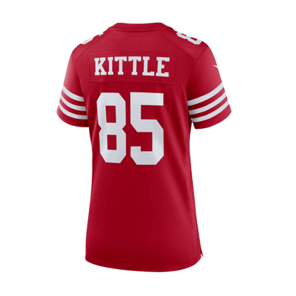 George Kittle 85 San Francisco 49ers 2025 Pro Bowl Patch Women Game Jersey - Scarlet