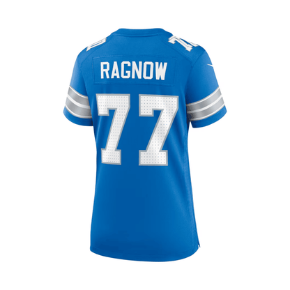 Frank Ragnow 77 Detroit Lions 2025 Pro Bowl Patch Women Game Jersey - Blue