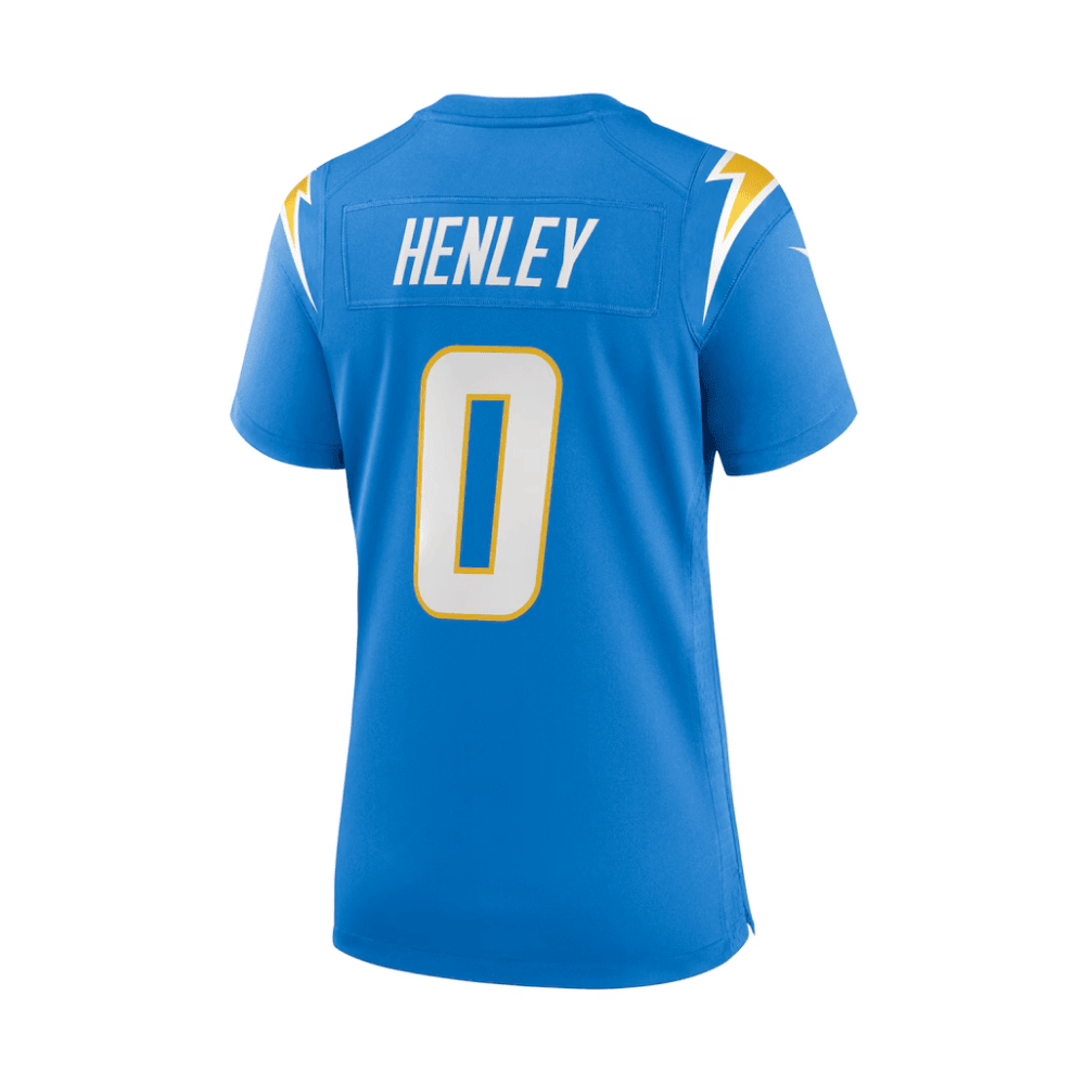 Daiyan Henley 0 Los Angeles Chargers 2025 Pro Bowl Patch Women Game Jersey - Powder Blue