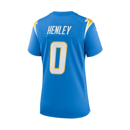 Daiyan Henley 0 Los Angeles Chargers 2025 Pro Bowl Patch Women Game Jersey - Powder Blue