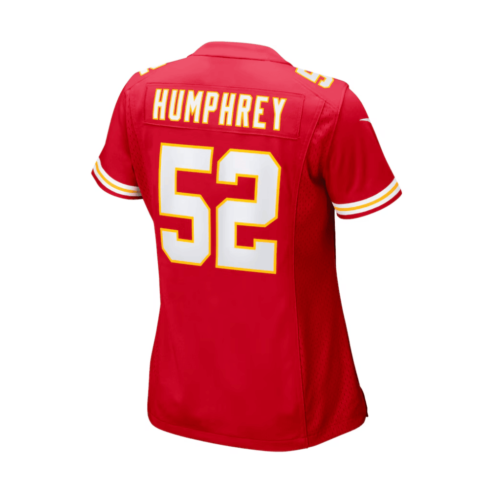 Creed Humphrey 52 Kansas City Chiefs 2025 Pro Bowl Patch Women Game Jersey - Red