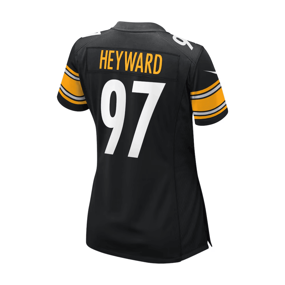 Cameron Heyward 97 Pittsburgh Steelers 2025 Pro Bowl Patch Women Game Jersey - Black