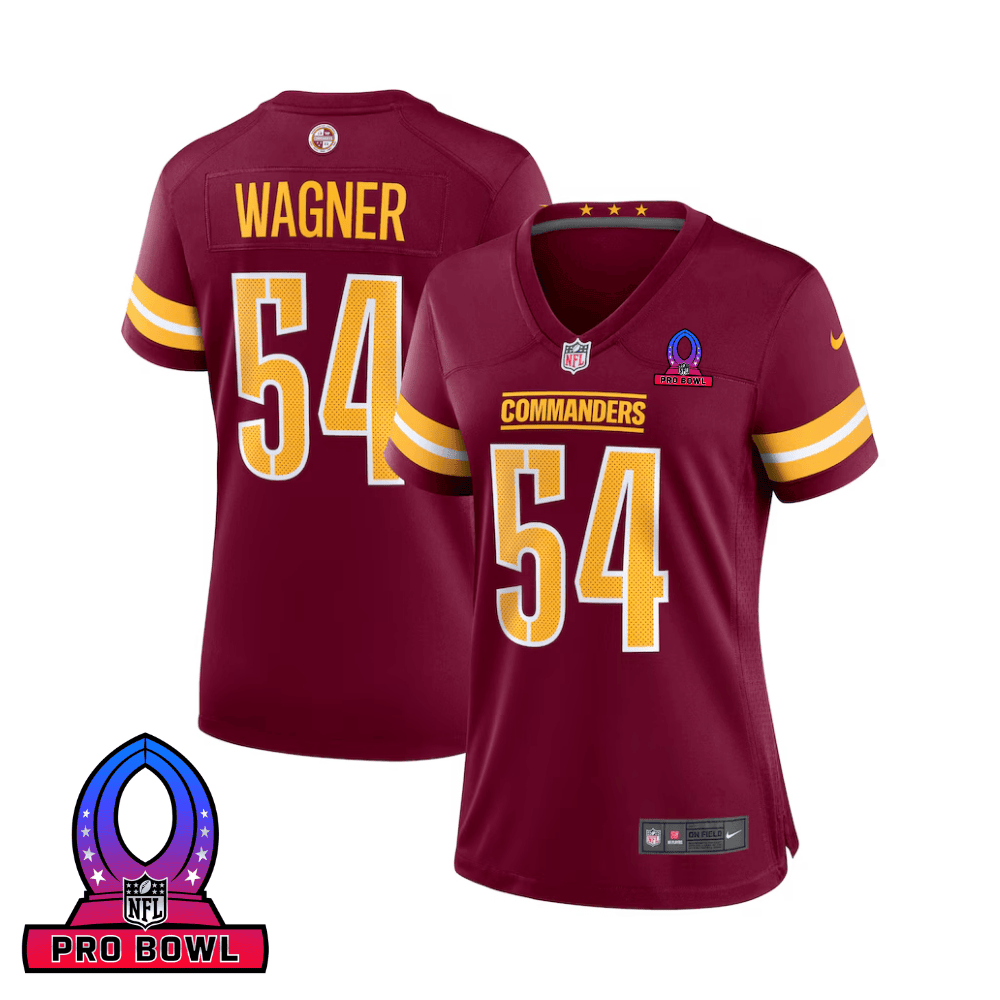 Bobby Wagner 54 Washington Commanders 2025 Pro Bowl Patch Women Game Jersey - Burgundy