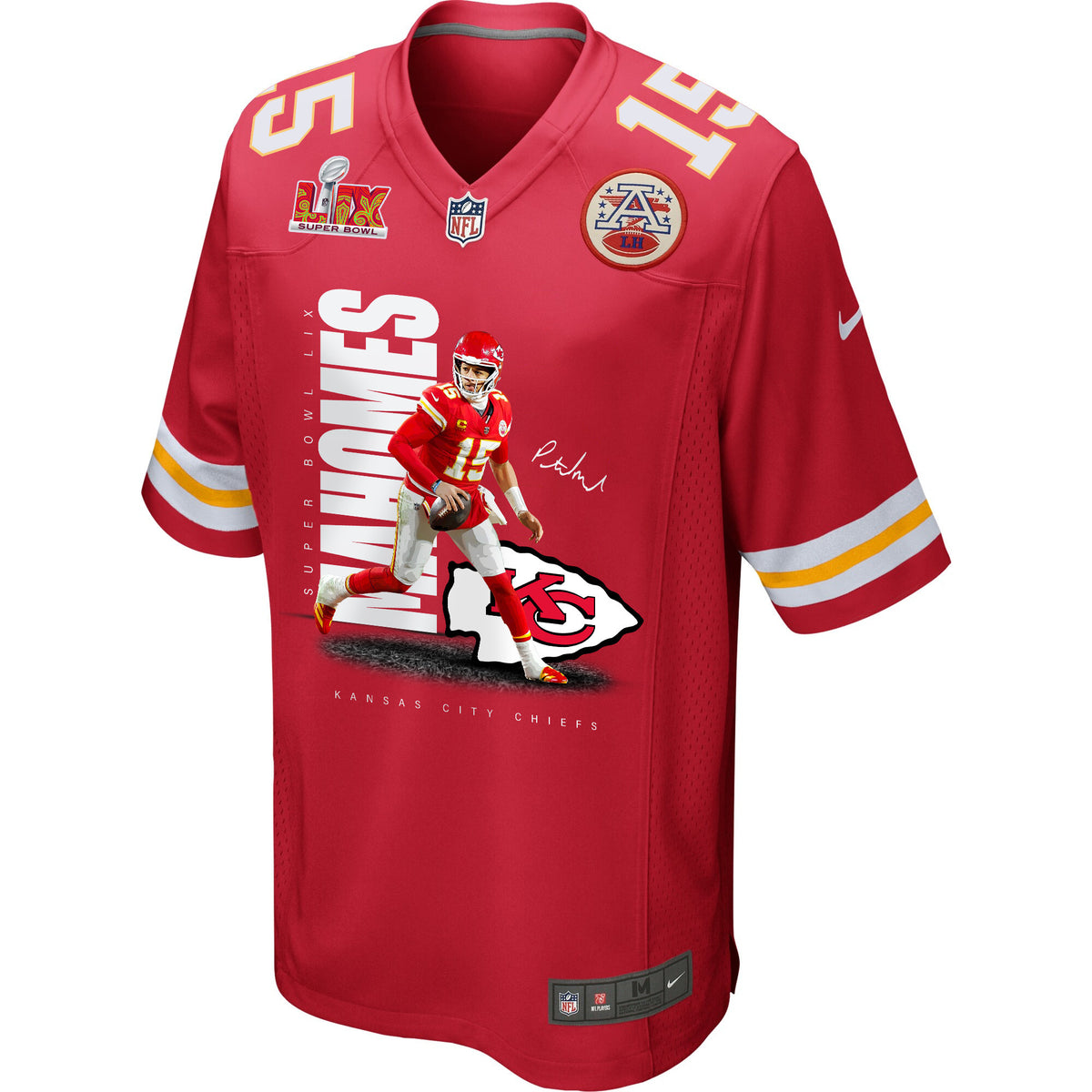 Patrick Mahomes 15 Kansas City Chiefs Showtime Game Men Jersey - Red