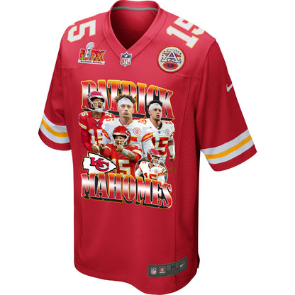 Patrick Mahomes 15 Kansas City Chiefs PatomicBomb Game Men Jersey - Red