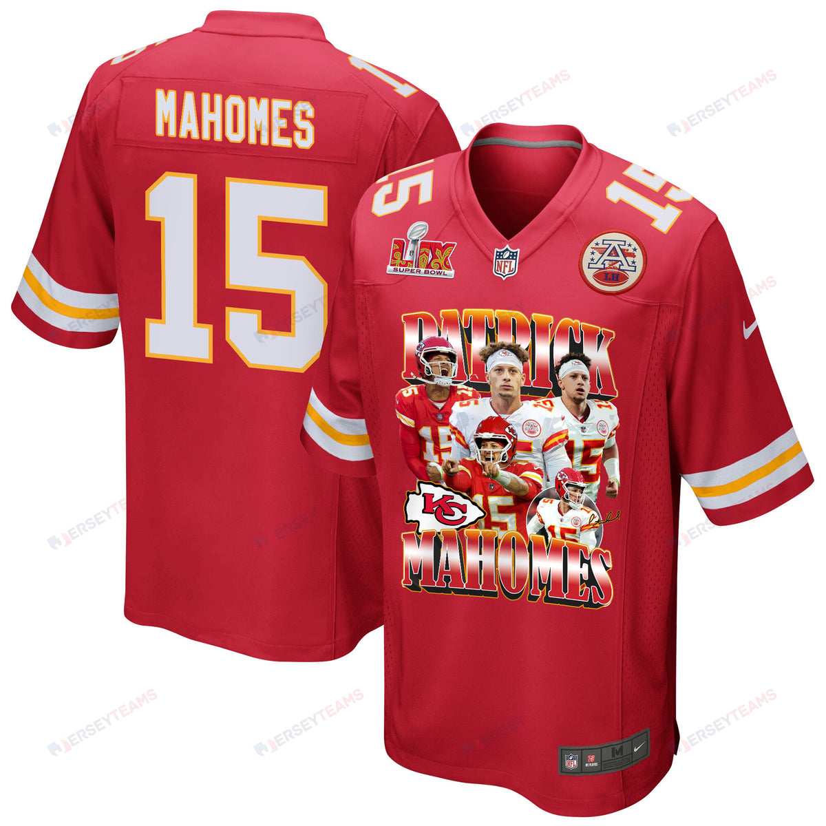 Patrick Mahomes 15 Kansas City Chiefs PatomicBomb Game Men Jersey - Red