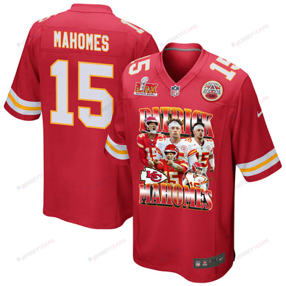 Patrick Mahomes 15 Kansas City Chiefs PatomicBomb Game Men Jersey - Red