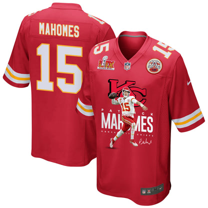 Patrick Mahomes 15 Kansas City Chiefs Magician Game Men Jersey - Red